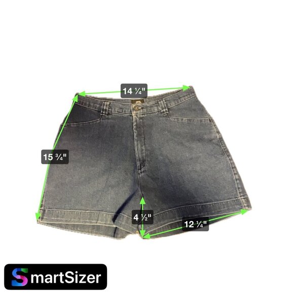 Lee Casual High Rise Denim Flat Front Mom Shorts Sz 14 - Picture 5 of 6